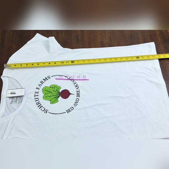 The Office Schrute Farms Bed and Breakfast White Short Sleeve Graphic T-Shirt - Picture 5 of 5